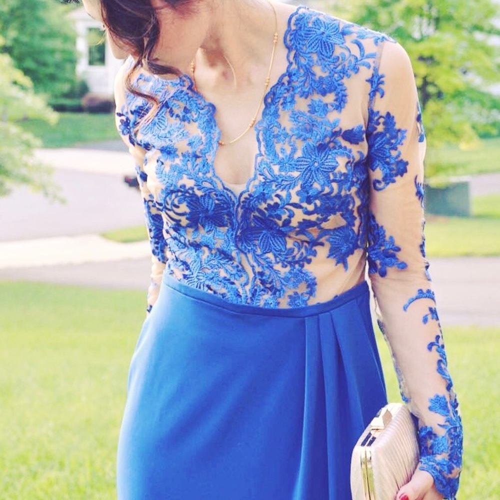 Nicole Bakti royal blue evening gown size S